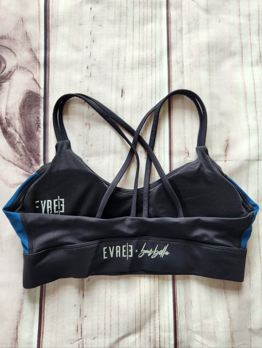 Evree X Barbella “Bella Heart” Legging & Bra Set Black Blue | Women's Size M - Picture 7 of 16